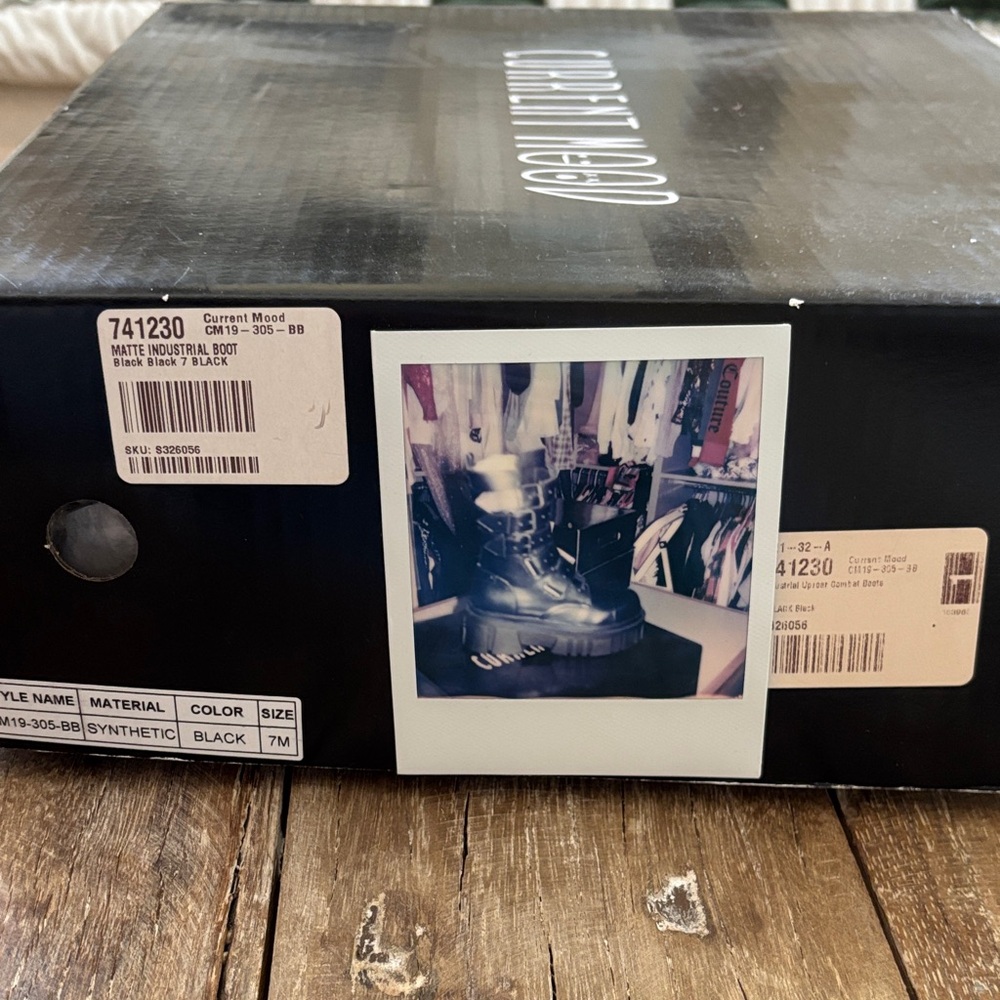 Current Mood Matte Buckke Strap Chunky Combat Boots - NIB - Picture 8 of 10